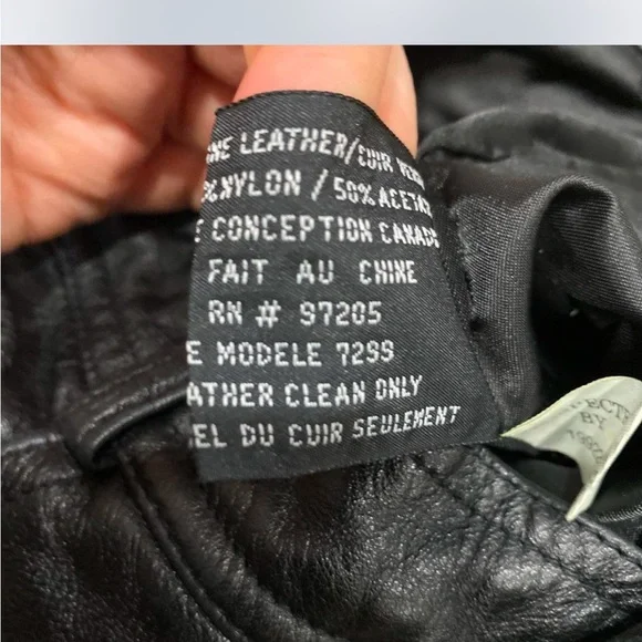 Danier Biker Black Leather pants US12 - Picture 5 of 8